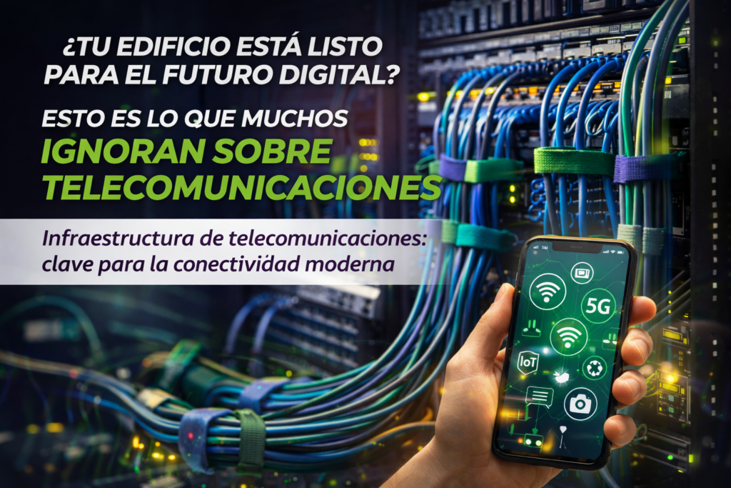 Infraestructura de telecomunicaciones en edificios con cableado estructurado y sistemas de conectividad moderna